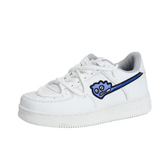 Pareja de zapatillas blancas de moda para mujer y hombre