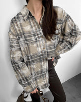 Vintage Plaid Checkered Cotton Shirt