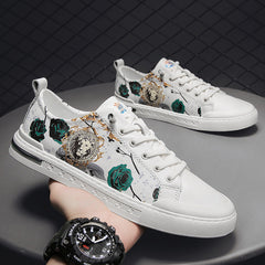 Herren-Slipper aus Rindsleder, vier echte, weiche grüne Slipper