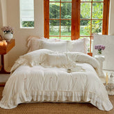 Chiffon Lace Princess Bedding Set - French White