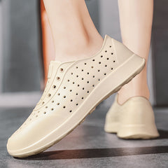 Sandalias transpirables de estilo coreano con agujeros para playa para mujeres y hombres