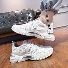 Men's Pumps Platform Dad Korean Flying Woven Soft Sneakers