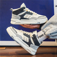 Hermosas zapatillas verdes de suela gruesa para hombre