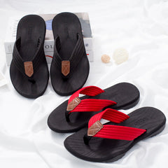 Chanclas de suela gruesa de goma con diseño de espiga para hombre