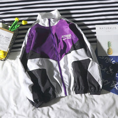 Colorblock Sports Windbreaker Jacket