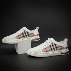 Zapatos de hombre de tela a cuadros versátiles de verano a la moda