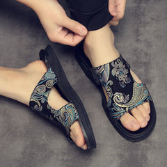 Chanclas de pato de moda para hombre, chanclas de playa para interiores