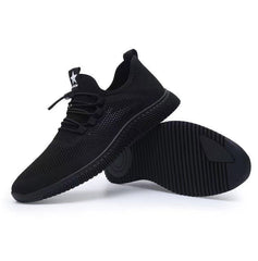 Zapatos casuales negros transpirables de malla de verano para hombre únicos