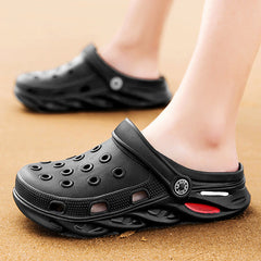 Sandalias de playa con suela blanda y agujeros para hombre