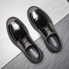 Charmante Herren Zehen Schwarz Trendy Weiche Freizeitschuhe