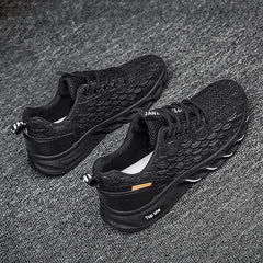 Zapatillas deportivas transpirables de estilo coreano con superficie de malla moderna para hombre