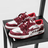 Damen & Herren Paper Crane Graffiti Distressed und Sport Sneakers