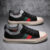 Zapatos casuales de tabla transpirables de tejido volador de estilo británico para hombre