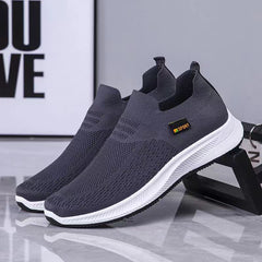 Men's Slip-on Lofter Flying Woven Pumps Dad Sneakers
