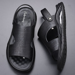 Atmungsaktive Sandalen aus Rindsleder mit Luftpolsterung für Herren