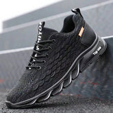 Men's Flying Woven Breathable Scale Mesh Sports Sneakers