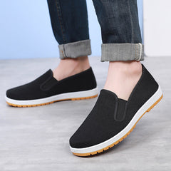Zapatos de lona con protección laboral para hombre, con engrosamiento y suela tendinosa
