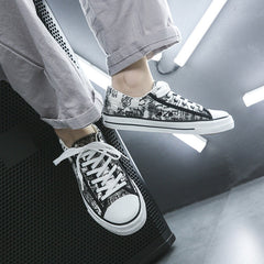 Bonitas zapatillas de lona de estilo coreano para hombre