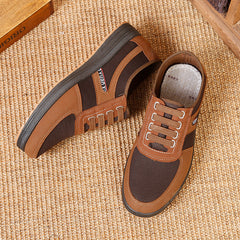 Zapatos casuales para caminar en la calle con suela de tendón para hombre con protección laboral