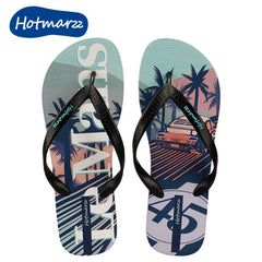 Kreative Herren-Flip-Flops mit Aufdruck am Meer und am Strand