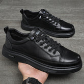 Trendy Men's Slip-on Genuine Flat Sneakers