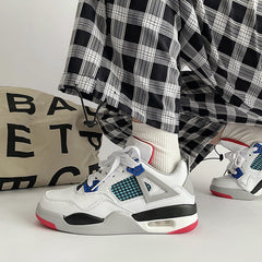 Herren Laufschuhe mit zunehmendem Laufkomfort, weiße Herbst-Air-Cushion-Sneaker