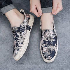Zapatos casuales de tela tipo paraguas, transpirables y sin cordones, de verano para hombre