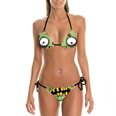 Traje de bikini de dos piezas con estampado sexy