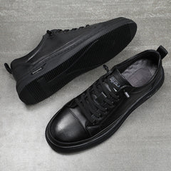 Trendy Men's Slip-on Genuine Flat Sneakers