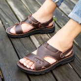 Sandalias casuales de playa para hombre con suela gruesa y transpirables