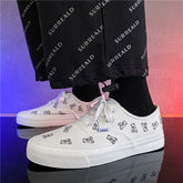Zapatillas de skate unisex versátiles con estampado de oso de moda