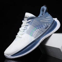 Zapatillas deportivas de primavera para hombre, transpirables, de malla para correr.