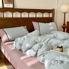 Camille French Polka Dot Bedding Set - Gray Dots