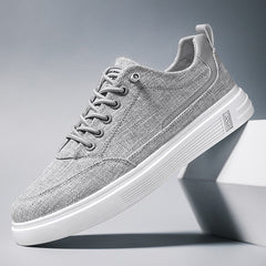 Herren Frühling Sport Freizeit Stoff Leinen Flache Sneakers