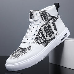 Trendy Men's Fashionable Personalized Graffiti Leisure Sneakers