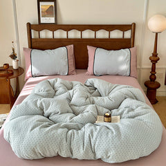 Camille French Polka Dot Bedding Set - Gray Dots