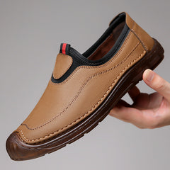 Mocasines de uso diario con costuras auténticas para hombre
