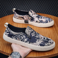 Zapatos casuales de tela tipo paraguas, transpirables y sin cordones, de verano para hombre