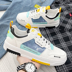 Zapatillas deportivas blancas de suela suave y ligeras para hombre