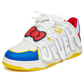 Zapatillas deportivas de moda con diseño de pan vintage y letras unidas