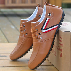 Men's Small Korean British Green Spring Casual Shoes