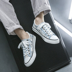 Bonitas zapatillas de lona de estilo coreano para hombre