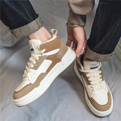 Hermosas zapatillas verdes de suela gruesa para hombre