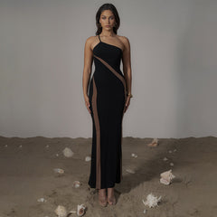 One Shoulder Backless Dress