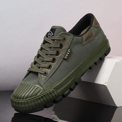 Sohle Baustelle Gelb Gummi Atmungsaktive Canvas Schuhe