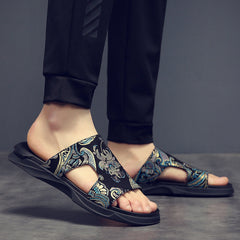 Chanclas de pato de moda para hombre, chanclas de playa para interiores