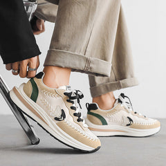 Zapatos de primavera para hombre con suela gruesa y suela elevada, de tendencia.