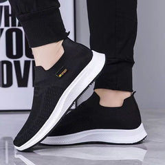 Men's Slip-on Lofter Flying Woven Pumps Dad Sneakers