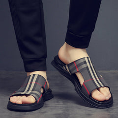 Chanclas de pato de moda para hombre, chanclas de playa para interiores