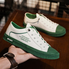 Versatile Men's Round Toe Solid Color Sneakers